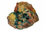 Gemmy Dioptase Clusters with Mimetite - N'tola Mine, Congo #148466-2